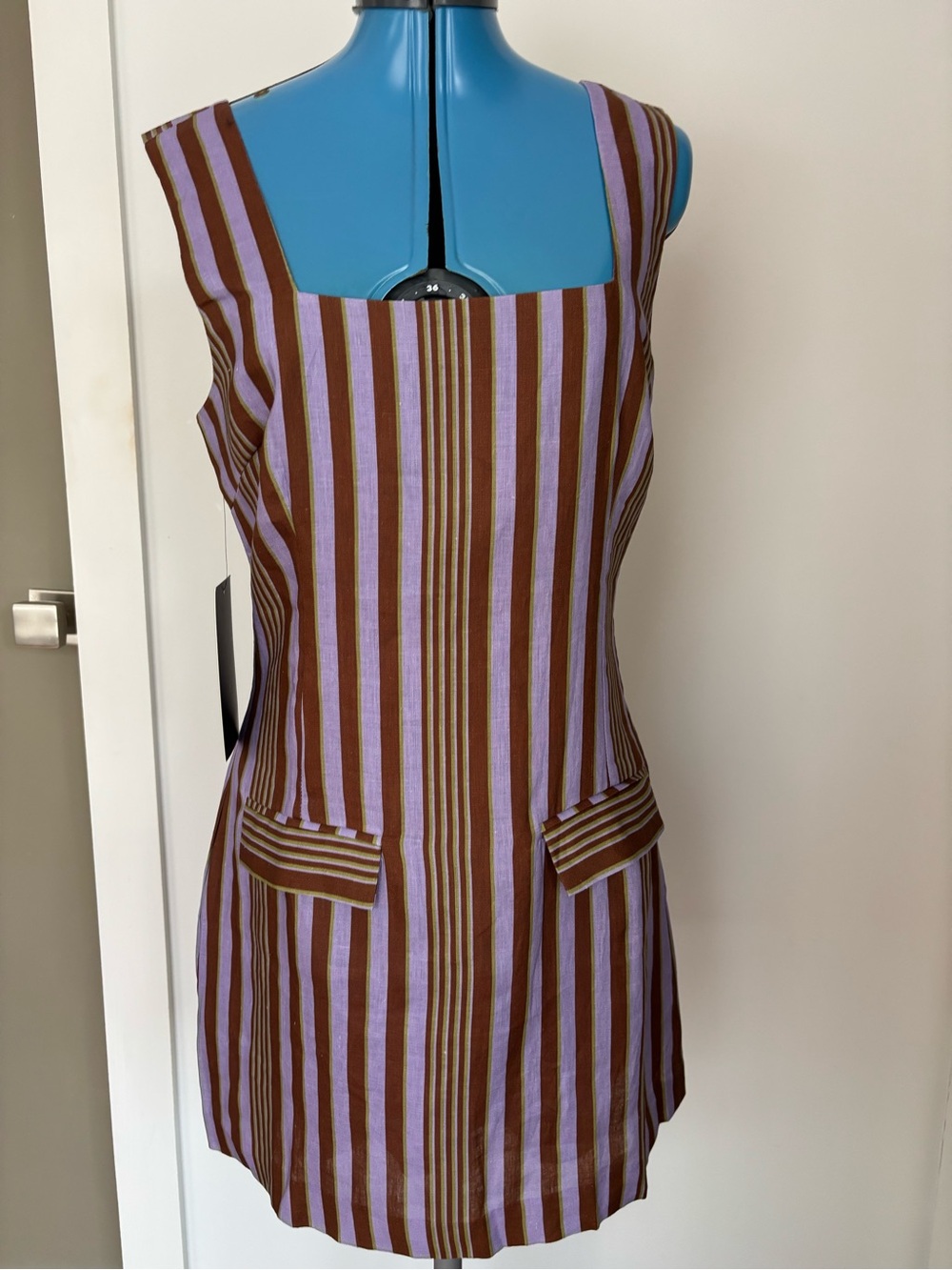 Tuckernuck Hyacinth House Hadley Linen Stripe Mini Dress S NWT